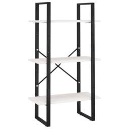 Berkfield Home Storage Shelf White 60x30x105 cm Solid Pine Wood in Black - Size: 60 x 30 x 105 cm - thumbnail 2