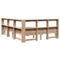 Berkfield Home Bookcase Bed without Mattress 160x200 cm Solid Wood Pine in Brown - thumbnail 9