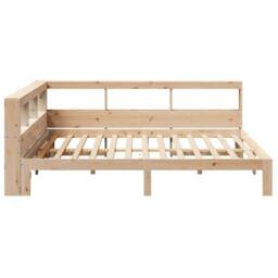Berkfield Home Bookcase Bed without Mattress 160x200 cm Solid Wood Pine in Brown - thumbnail 8