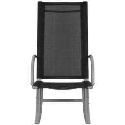 Berkfield Home Garden Rocking Chairs 2 pcs Steel & Textilene Black - thumbnail 5