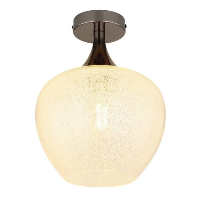 Netlighting Maxy Globe Ceiling Light Gunmetal Clear Glass Shade 1x E27 in Grey - image 1