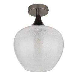 Netlighting Maxy Globe Ceiling Light Gunmetal Clear Glass Shade 1x E27 in Grey - thumbnail 2