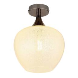 Netlighting Maxy Globe Ceiling Light Gunmetal Clear Glass Shade 1x E27 in Grey - thumbnail 1