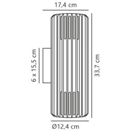 Nordlux Modern Outdoor Wall Light Brown Aluminium E27 Coastal/Marine Safe - Mains Powered, IP54 - thumbnail 7