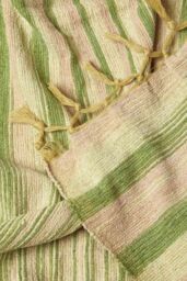 Homescapes Bed Sofa Throw Cotton Chenille Tie Dye in Green - Size: 220 cm x 240 cm - thumbnail 5