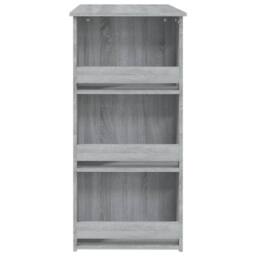 Berkfield Home Modern Bar Table with Storage Rack Grey Sonoma 102x50x103.5cm Eng - Size: 102x50x103.5 cm - thumbnail 6