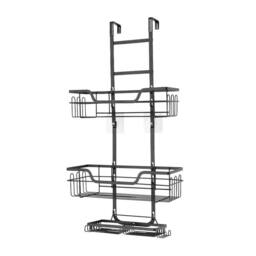 EONLION 3 Tier Shower Caddy Shelf Metal over Door Bathroom in Black - thumbnail 5