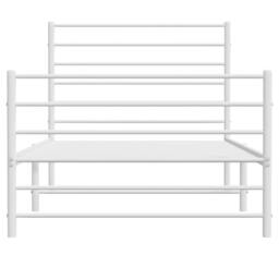 Berkfield Home Metal Bed Frame with Headboard & Footboard White 90x190 cm Single - thumbnail 6