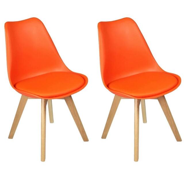 SPETLEK Dining Chairs Beech Wood Legs orange - image 1
