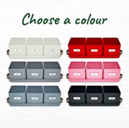 Green Thumbz Set of 3 Herb Planter Indoor with Leather Handled Tray in Teal - thumbnail 6