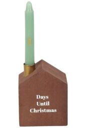 KDMD Set of 24 Mini Advent Candles with Holder in Brown - thumbnail 3