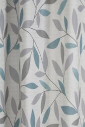Fusion 'Beechwood' Leaf Trail Pair of 100% Cotton Eyelet Curtains in Duck Egg Blue - Size: 168 cm width x 137 cm drop - thumbnail 3