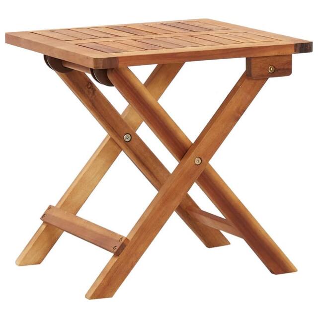 Berkfield Home Folding Garden Coffee Table 40x40x40 cm Solid Acacia Wood in Brown - Size: 40 x 40 x 40 cm - image 1