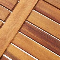 Berkfield Home Folding Garden Coffee Table 40x40x40 cm Solid Acacia Wood in Brown - Size: 40 x 40 x 40 cm - thumbnail 5