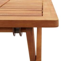 Berkfield Home Folding Garden Coffee Table 40x40x40 cm Solid Acacia Wood in Brown - Size: 40 x 40 x 40 cm - thumbnail 4