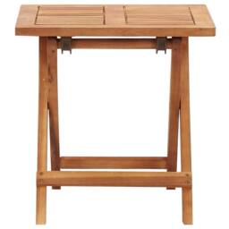 Berkfield Home Folding Garden Coffee Table 40x40x40 cm Solid Acacia Wood in Brown - Size: 40 x 40 x 40 cm - thumbnail 2