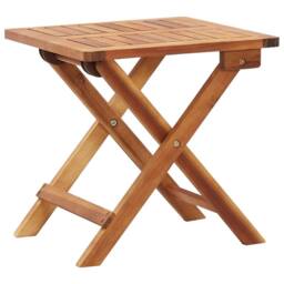 Berkfield Home Folding Garden Coffee Table 40x40x40 cm Solid Acacia Wood in Brown - Size: 40 x 40 x 40 cm - thumbnail 1