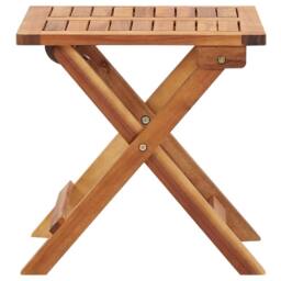 Berkfield Home Folding Garden Coffee Table 40x40x40 cm Solid Acacia Wood in Brown - Size: 40 x 40 x 40 cm - thumbnail 3