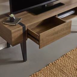 Cheshire Premium Tallis TV Unit up to 65 Inch in Rustic Wood Effect in Brown - thumbnail 6