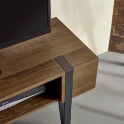 Cheshire Premium Tallis TV Unit up to 65 Inch in Rustic Wood Effect in Brown - thumbnail 7