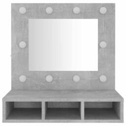 Berkfield Home Mirror Cabinet with LED Concrete Grey 60x31.5x62 cm - thumbnail 5