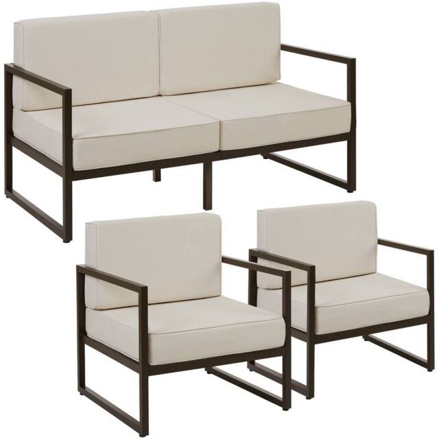 tectake Garden Furniture Comosa in Brown - Size: 4 Person - image 1