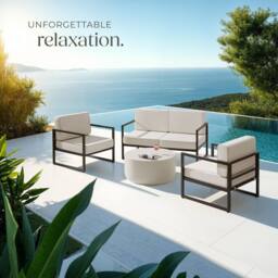 tectake Garden Furniture Comosa in Brown - Size: 4 Person - thumbnail 8