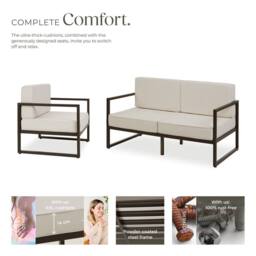tectake Garden Furniture Comosa in Brown - Size: 4 Person - thumbnail 3