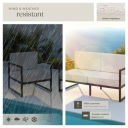 tectake Garden Furniture Comosa in Brown - Size: 4 Person - thumbnail 7