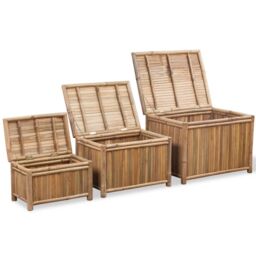 Berkfield Home Storage Boxes 3 pcs Bamboo in Brown