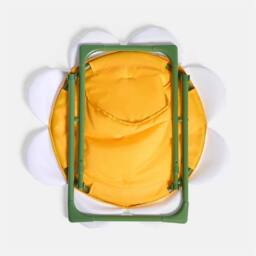 Nordara Kids Round Folding Chair Portable Outdoor Leisure Seat For Garden Use in Yellow - Size: 0.6m2 - thumbnail 2