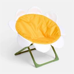 Nordara Kids Round Folding Chair Portable Outdoor Leisure Seat For Garden Use in Yellow - Size: 0.6m2 - thumbnail 4