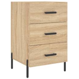 Berkfield Home Bedside Cabinet Sonoma Oak 40x40x66 cm Engineered Wood in Light Tan - Size: 40 x 40 x 66 cm - thumbnail 1
