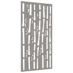 Berkfield Home Garden Wall Decoration 105x55 cm Corten Steel Bamboo Design in Brown - thumbnail 3