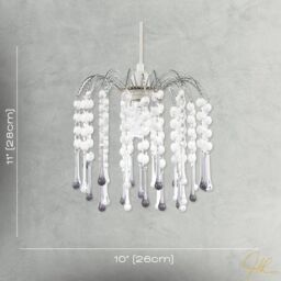 Happy Homewares Classic Waterfall Pendant Shade with Clear & Smoked Black Acrylic - thumbnail 7