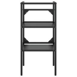 Berkfield Home Bathroom Washbasin Frame with Built-in Basin Black Iron - thumbnail 4