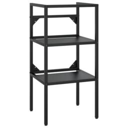 Berkfield Home Bathroom Washbasin Frame with Built-in Basin Black Iron - thumbnail 3