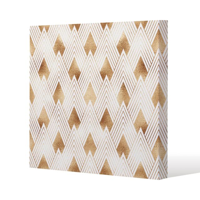Benjamin Tate Design Golden geometric shapes (Canvas Print) / 127 x 127 x 4cm in Natural - Size: 127 x 127 x 4 cm - image 1