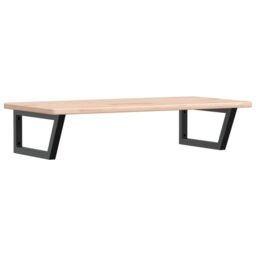 Berkfield Home Basin Shelf Wall Mounted Steel & Solid Wood Oak in Brown - thumbnail 2