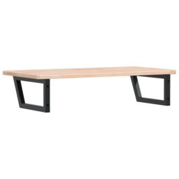Berkfield Home Basin Shelf Wall Mounted Steel & Solid Wood Oak in Brown - thumbnail 6