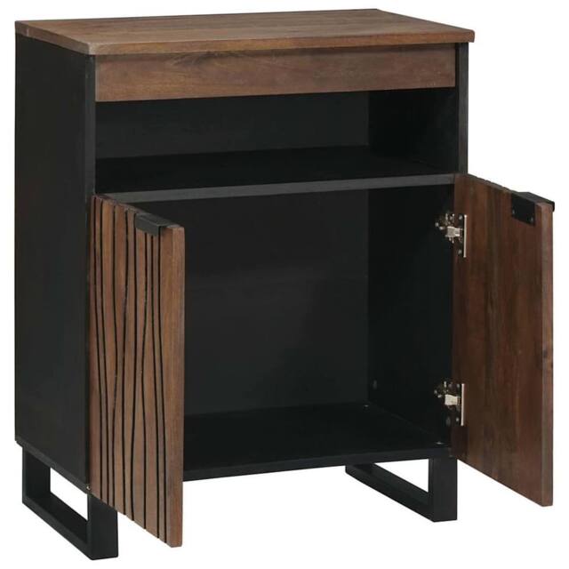 Berkfield Home Sideboard 60 x 33.5 x 75 cm Solid Wood & Engineered Wood in Brown - image 1