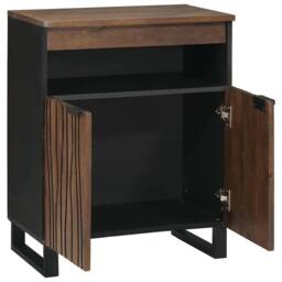 Berkfield Home Sideboard 60 x 33.5 x 75 cm Solid Wood & Engineered Wood in Brown - thumbnail 1