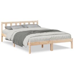 Berkfield Home Extra Long Bed Frame without Mattress 160x210 cm Solid Wood Pine in Brown - thumbnail 2