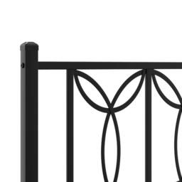 Berkfield Home Metal Bed Frame without Mattress with Headboard Black 90x200cm - Size: 90x200 cm - thumbnail 7
