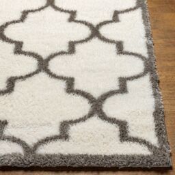 Livabliss Cloudy Shag-Modern Grey Ivory Soft Plush Pile Living Bedroom Rug - Size: 160 cm x 215 cm - thumbnail 5