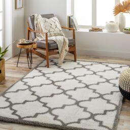 Livabliss Cloudy Shag-Modern Grey Ivory Soft Plush Pile Living Bedroom Rug - Size: 160 cm x 215 cm - thumbnail 8
