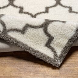 Livabliss Cloudy Shag-Modern Grey Ivory Soft Plush Pile Living Bedroom Rug - Size: 160 cm x 215 cm - thumbnail 4