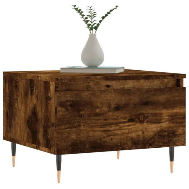 Berkfield Home Modern Coffee Tables 2 pcs Smoked Oak 50x46x35 cm Engineered Wood in Brown - Size: 50 x 46 x 35 cm - image 1