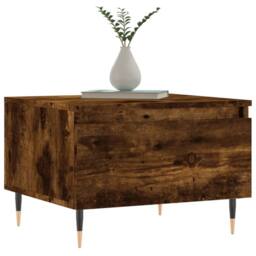 Berkfield Home Modern Coffee Tables 2 pcs Smoked Oak 50x46x35 cm Engineered Wood in Brown - Size: 50 x 46 x 35 cm - thumbnail 1