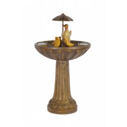 mysmartbuy Duck Family Solar Powered Bird Bath Style Water Fountain in Bronze - thumbnail 5